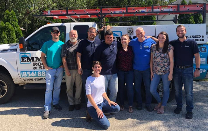 Picture of Roofing Company Owner and Trucks Picture of Roofing Company Owner and Trucks